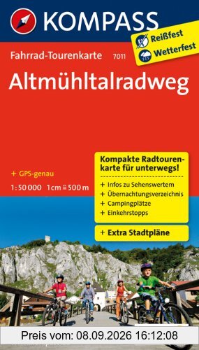 Altmühltalradweg: Fahrrad-Tourenkarte. GPS-genau. 1:50000.