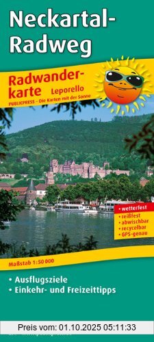 Radwanderkarte Neckartal-Radweg: Mit Ausflugszielen, Einkehr- und Freizeittipps, reissfest, wetterfest, GPS-genau. 1:50000: Radwanderkarte ... reissfest, wetterfest, recycelbar GPS-genau