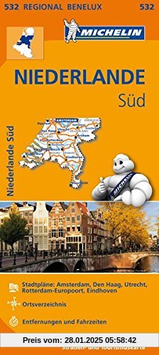 Michelin Niederlande Süd: Straßen- und Tourismuskarte 1:200.000 (MICHELIN Regionalkarten)