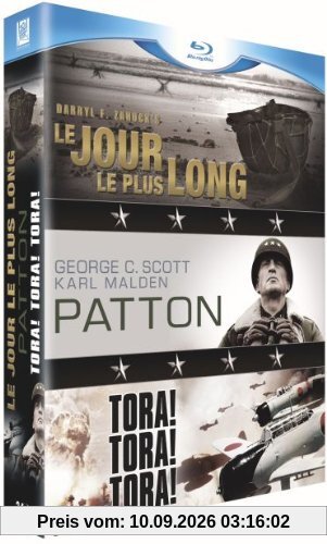 Coffret seconde guerre mondiale: Le jour le plus long; Patton; Tora! Tora! Tora! [Blu-ray] [FR Import]