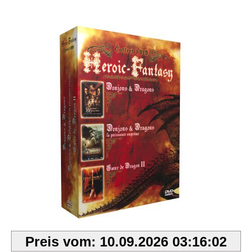 Coffret héroïc-fantasy : donjons et dragons 1 et 2 ; coeur de dragon 2 [FR Import]