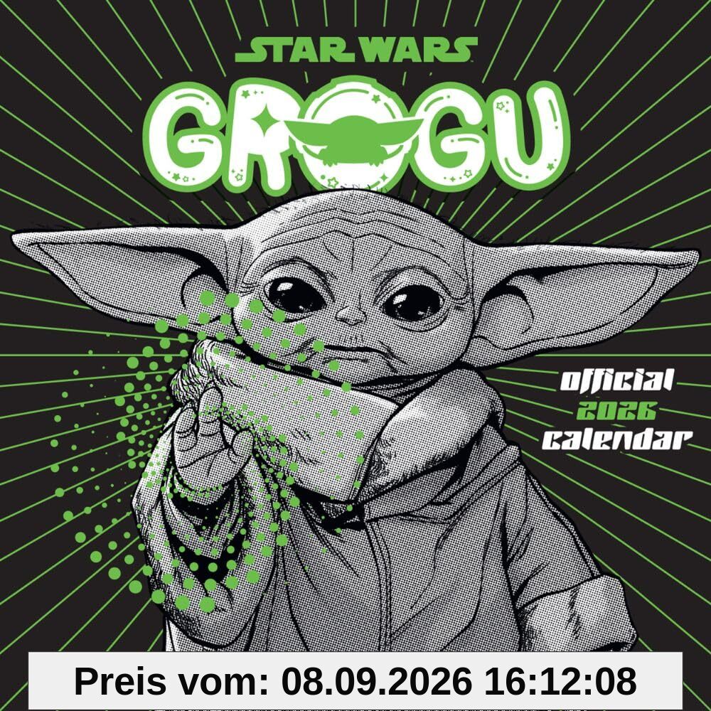STAR WARS THE MANDALORIAN GROGU 2026 SQUARE CALENDAR