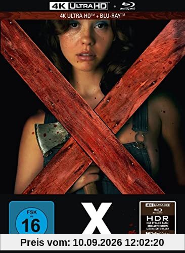 X - 2-Disc Limited Collector's Edition im Mediabook - Cover A (Deutsch/OV) (UHD-Blu-ray + Blu-ray)