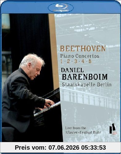 Beethoven Piano Concertos 1, 2, 3, 4, 5 - Daniel Barenboim [Blu-Ray]