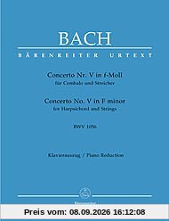 Konzert 5 F-Moll Bwv 1056 - Cemb Str. Cembalo, Klavier zu 4 Händen, Klavier