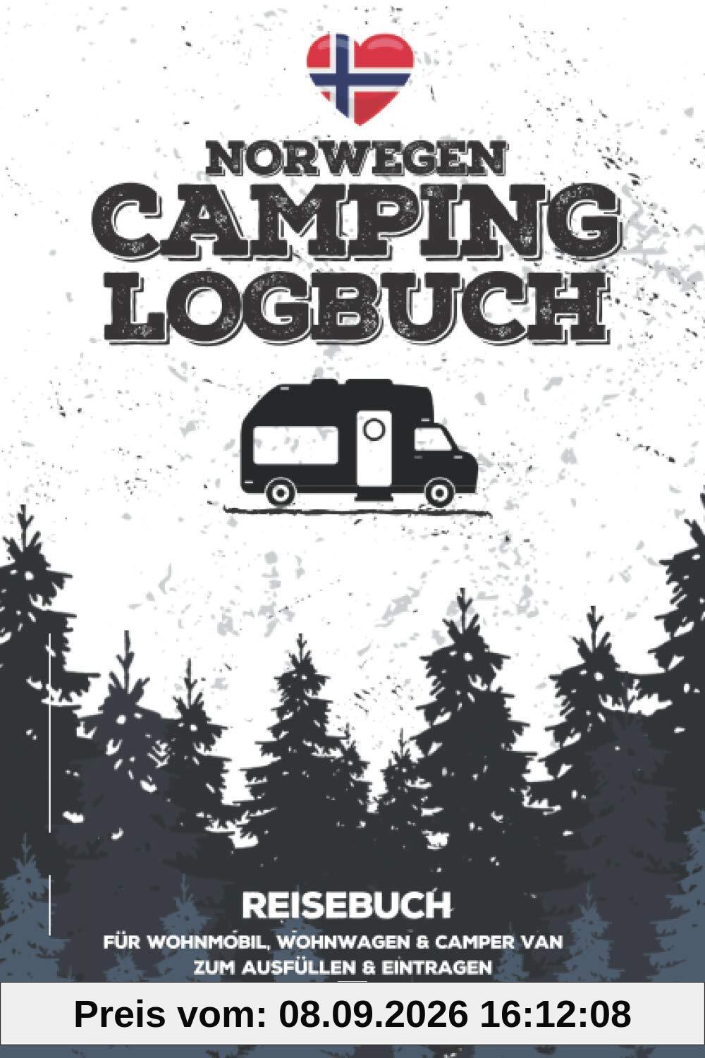 Norwegen CAMPING LOGBUCH • Reisebuch • Für Wohnmobil, Wohnwagen & Camper Van • Zum Ausfüllen & Eintragen: A5 Format | ca. 150 Seiten
