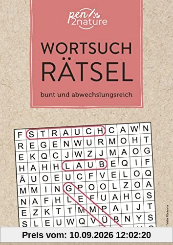 Wortsuchrätsel • bunt und abwechslungsreich: pen2nature: 100% Recyclingpapier • klimaneutrales Produkt • unterstützt Aufforstungsprojekte (pen2nature kids)