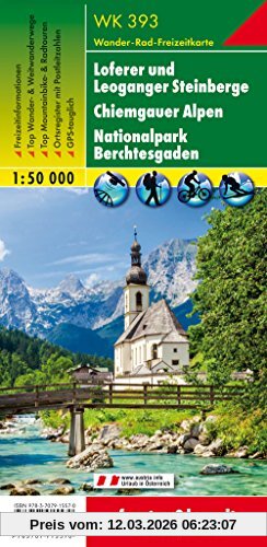 Freytag-Berndt und Artaria Kg Freytag Berndt Wanderkarten, Wk 393, Loferer Und Leoganger Steinberge - Chiemgauer Alpen - Nationalpark Berchtesgaden, Wanderkarte 1, 50.000 (freytag