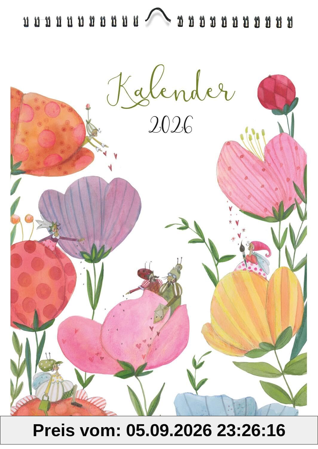Wochenplaner Blumen 2026: Mohnblumen
