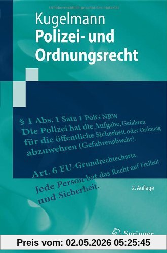 Polizei- Und Ordnungsrecht (Springer-Lehrbuch) (German Edition)