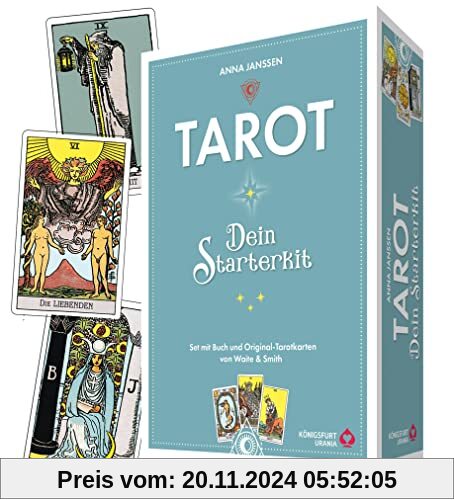 TAROT - Dein Starterkit: 78 Karten mit Buch (Tarotkarten legen lernen, Tarotkarten mit Buch für Anfänger): 78 Karten mit