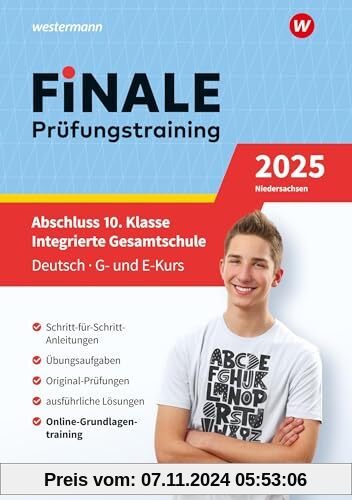 FiNALE Prüfungstraining Abschluss Integrierte Gesamtschule Niedersachsen: Deutsch 2025 Arbeitsbuch mit Lösungsheft