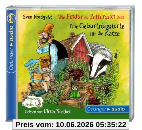 Wie Findus zu Pettersson kam/ Eine Geburtstagstorte für die Katze (CD): Ungekürzte Lesung, neu, 42 Min.