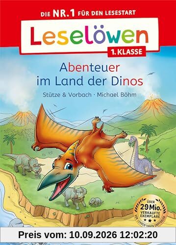 Leselöwen 1. Klasse - Abenteuer im Land der Dinos: Die Nr. 1 für den Lesestart - Mit Leselernschrift ABeZeh - Erstlesebuch für Kinder ab 6 Jahren