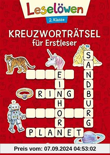 Leselöwen Kreuzworträtsel für Erstleser - 2. Klasse (Rot) (Leselöwen Rätselwelt)