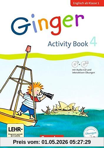 Ginger - Early Start Edition - Neubearbeitung: 4. Schuljahr - Activity Book mit interaktiven Übungen auf scook.de: Mit CD-ROM, Audio-CD, Minibildkarten und Faltbox