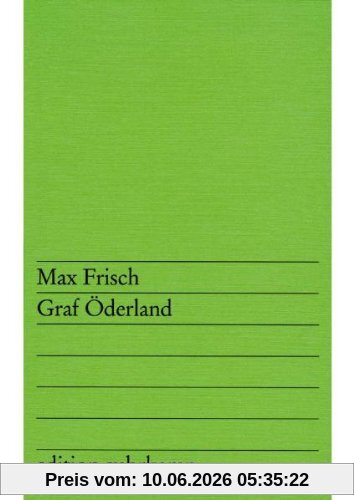 Graf Öderland: Eine Moritat in zwölf Bildern (edition suhrkamp)