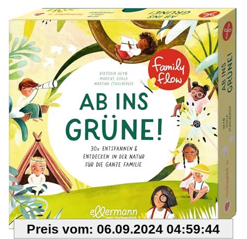 FamilyFlow. Ab ins Grüne!: 30 x Entspannen & Entdecken in der Natur für die ganze Familie. Kartenbox mit Ideen für Ausze