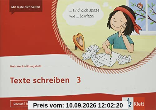 Texte schreiben 3: Übungsheft Klasse 3 (Mein Anoki-Übungsheft)