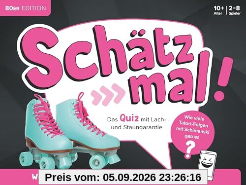 Schätz mal! 80er Edition: Das Quiz mit Lach- und Staungarantie I Ab 10 Jahre I 2-8 Spieler I Spiele-Block