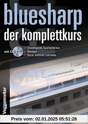 Bluesharp - Der Komplettkurs (CD): Leg' sofort los - ohne Noten! Für Mundharmonikas in C-Stimmung