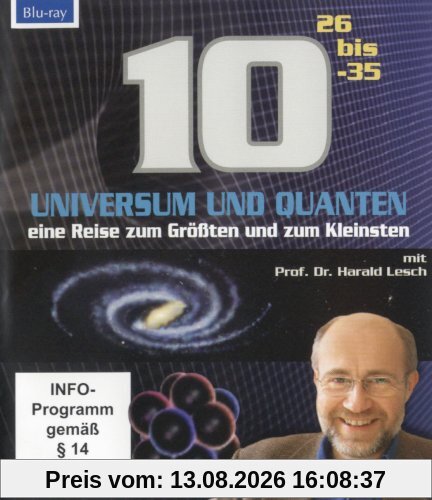 Universum und Quanten,10 HOCH 26 bis-35 - eine Reise zum Größten und zum Kleinsten mir Prof. Dr. Harald Lesch (1 Blu-ray, Länge: ca. 85 Min.)