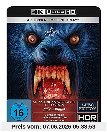 An American Werewolf in London - 3-Disc-Special Edition (4K Ultra HD) (+ Blu-ray 2D) (+ Bonus-Blu-ray) (Gabz Artwork)