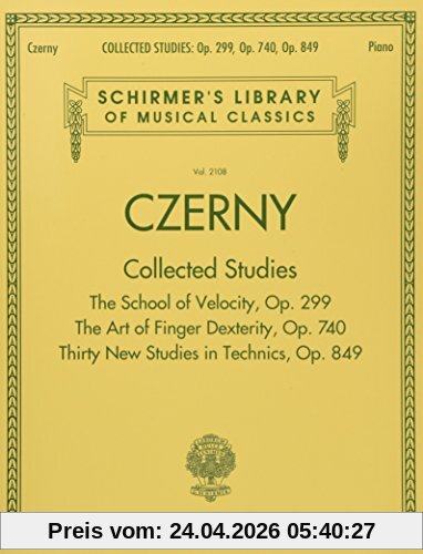 unbekannt Czerny, Collected Studies, Noten, Sammelband, Lehrmaterial, Technik Für Klavier, Schirmer Library Of Classics Volume 2108 (Piano Collection, Band
