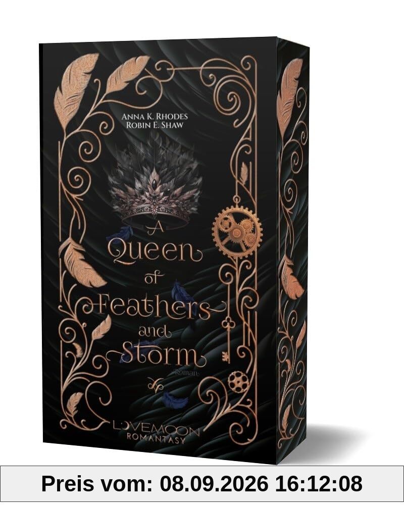 A Queen of Feathers and Storm: Epischer Romantasy Reihenauftakt: Portal-Fantasy meets Enemies to Lovers (Winds of Iphosia Dilogie Band 1) | Mit wunderschönem limitierten Farbschnitt