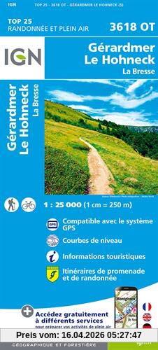 Gérardmer.Le Hohneck.La Bresse 1:25 000