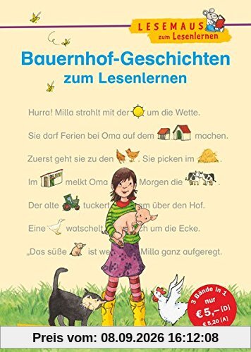 LESEMAUS zum Lesenlernen Sammelbände: Bauernhof-Geschichten zum Lesenlernen: Bild-Wörter-Geschichten - mit Bildern lesen lernen
