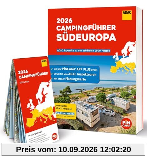 ADAC Campingführer Südeuropa 2026: Mit ADAC Campcard und Planungskarten