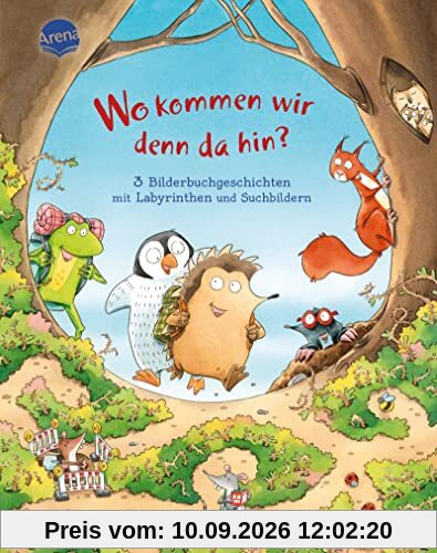 Wo kommen wir denn da hin? 3 Bilderbuchgeschichten mit Labyrinthen und Suchbildern: Bilderbuch Sammelband mit großen Labyrinth-Seiten, Such- und Zählbildern zum Mitraten ab 3 Jahren