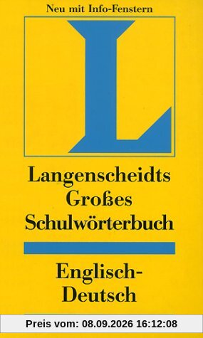 Langenscheidt Großes Schulwörterbuch, Englisch-Deutsch