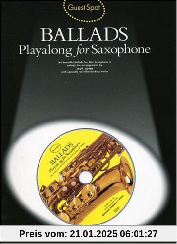 Guest Spot Ballads Playalong For Saxophone Asax Book/Cd