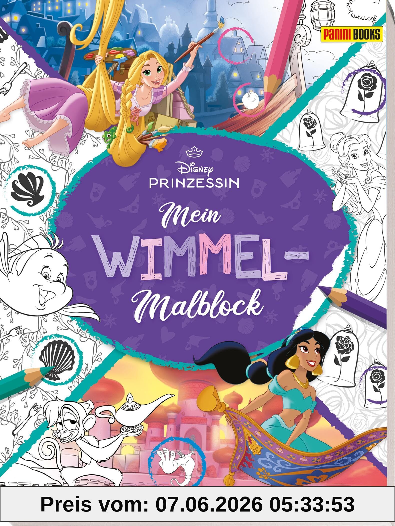 Disney Prinzessin: Mein Wimmel-Malblock: Malblock mit Perforation