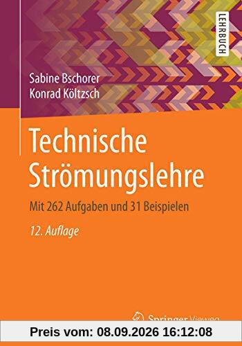 Technische Strömungslehre: Mit 262 Aufgaben und 31 Beispielen