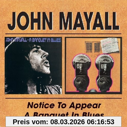 John Mayall Notice To Appear/a Banquet In Blues