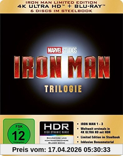 Iron Man-Trilogie Steelbook (4K Ultra HD) [Blu-ray] [Limited Edition]