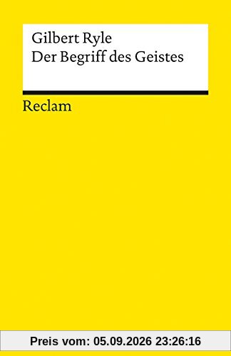 Der Begriff des Geistes (Reclams Universal-Bibliothek)