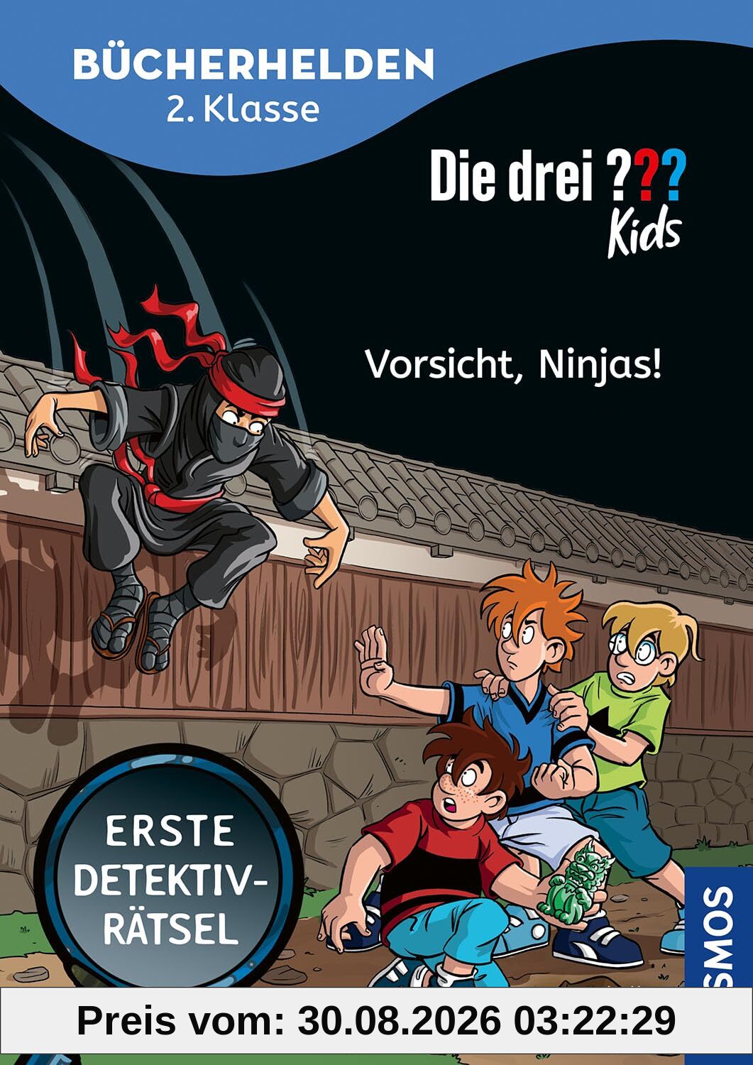 Die drei ??? Kids, Bücherhelden 2. Klasse, Vorsicht, Ninjas!: Gut lesen können - Kinderbuch für Erstleser ab 7 Jahren - Spannende Detektivgeschichten mit Justus, Peter und Bob