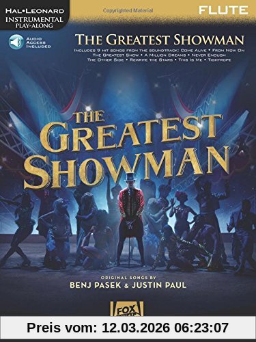 unbekannt Instrumental Play-Along, The Greatest Showman - Flute (Book/Online Audio) (Hal Leonard Instrumental Play-Along)