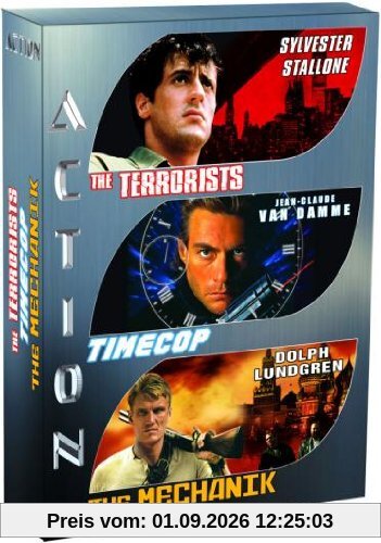 Coffret action : the terrorists ; time cop ; the mechanick [FR Import]