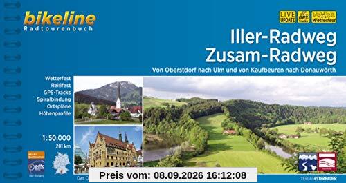 Iller-Radweg • Zusam-Radweg: Von Oberstdorf nach Ulm und von Kaufbeuren nach Donauwörth, 281 km (Bikeline Radtourenbücher)