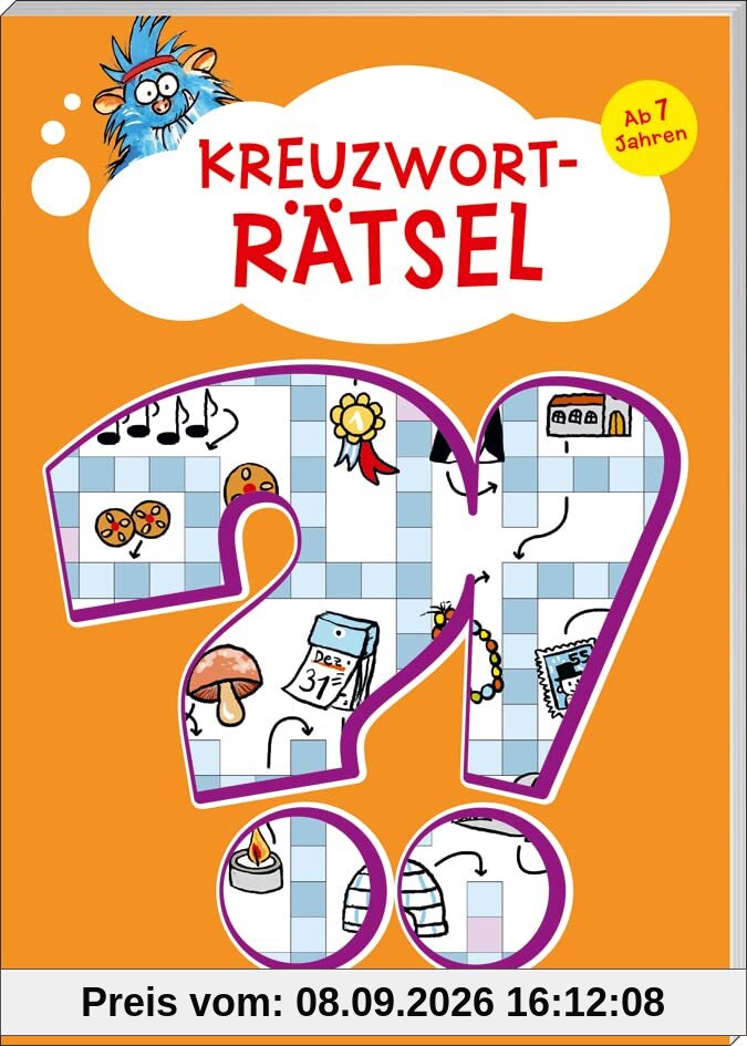 Kreuzworträtsel. Ab 7 Jahren: Mit Lösungsteil!