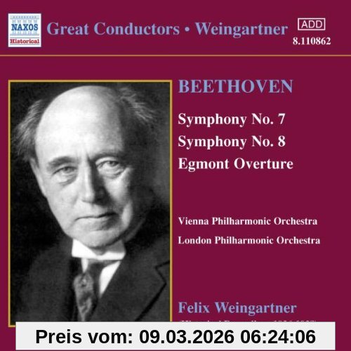 Felix Weingartner Symphonie Nr. 7+8/Egmont Ouvert