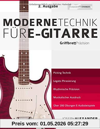 Moderne Technik für E-Gitarre: Picking, Legato, Rhythmusgefühl und Ausdruck