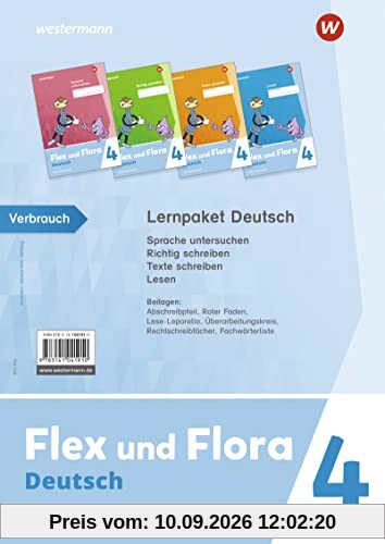 Flex und Flora - Ausgabe 2021: Themenhefte 4 Paket Verbrauchsmaterial: Ausgabe 2021 - Lernpaket Deutsch