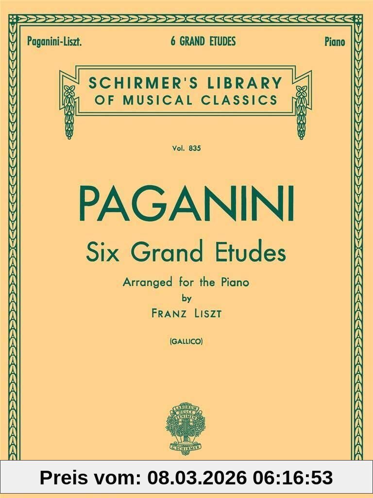 Franz Liszt 6 Grande Etudes After N. Paganini, Piano Solo