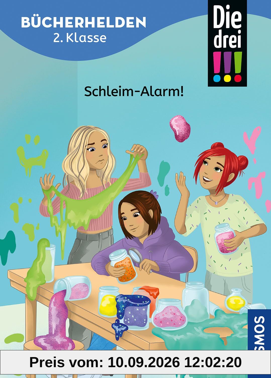 Die drei !!!, Bücherhelden 2. Klasse, Schleim-Alarm!: Gut lesen können - Kinderbuch für Erstleser ab 7 Jahren - Spannende Detektivgeschichten mit Kim, Franzi und Marie